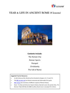 YEAR 4: LIFE IN ANCIENT ROME (8 lessons)