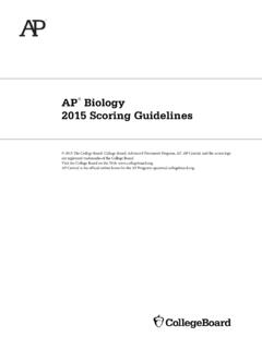 Biology Scoring Guidelines 2015 - College Board