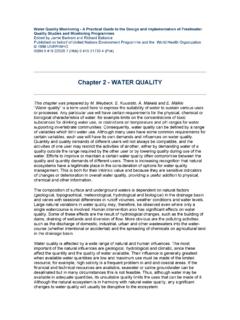Chapter 2 - WATER QUALITY - World Health Organization