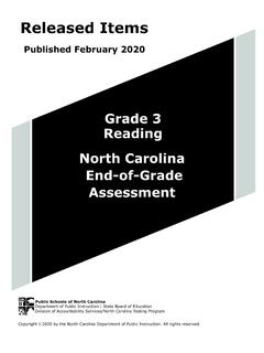 Grade 3 Reading North Carolina End-of-Grade Assessment