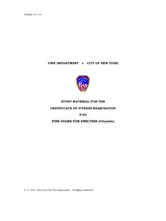 FIRE DEPARTMENT CITY OF NEW YORK STUDY MATERIAL …