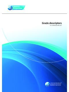 Grade descriptors - International Baccalaureate