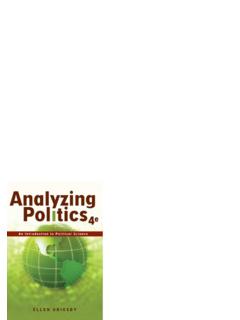 Analyzing Politics: An Introduction to Political Science