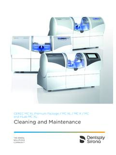 Cleaning and Maintenance Plan for CEREC Milling and ...