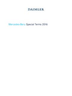Mercedes-Benz Special Terms 2016 - Daimler AG