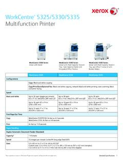 WorkCentre 5325/5330/5335 Multifunction Printer