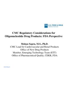 CMC Regulatory Considerations for …