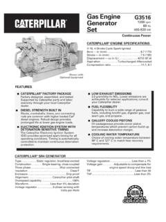 Gas Engine G3516 Generator Set - Online Services | …