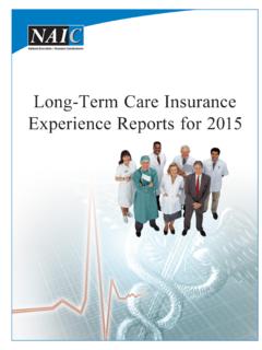 Long-Term Care Insurance Experience Reports for …