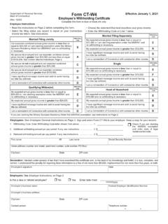 Form CT-W4 1, 2021 Employee’s Withholding Certificate