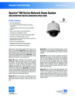 Pelco Spectra HD Series Network Dome Camera …