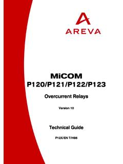 MiCOM P120/P121/P122/P123 - My Protection Guide