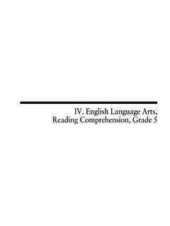 IV. English Language Arts, Reading …