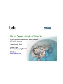Market Opportunities for CDMA 450 - cdg.org