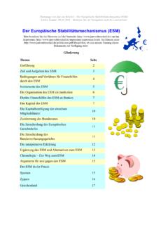 Der Europ&#228;ische Stabilit&#228;tsmechanismus (ESM)