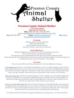 Preston County Animal Shelter