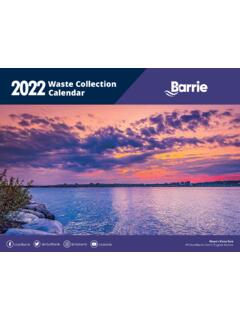 Calendar 2022 Waste Collection - Barrie