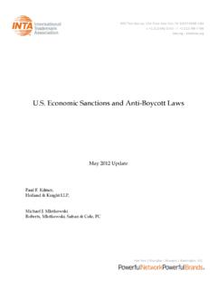 U.S. Economic Sanctions and Anti-Boycott Laws