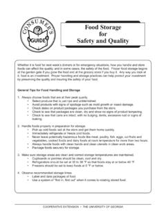 Food Storage for Safety and Quality