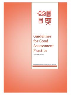 Guidelines for Good Assessment Practice 3rd edn