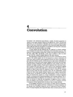 Lecture 4: Convolution - MIT OpenCourseWare