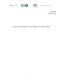 Joint Committee Final Report on Big Data - …