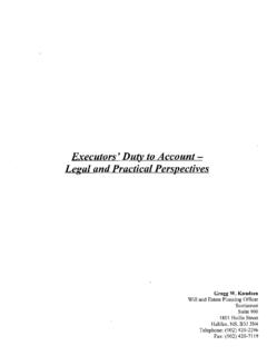 Executors' Duty to Account&#173; Legal and Practical …