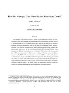How Do Managed Care Plans Reduce Healthcare …