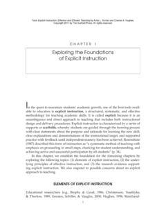Exploring the Foundations of ... - Explicit Instruction
