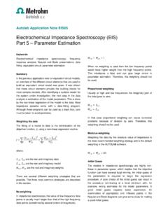 Electrochemical Impedance Spectroscopy (EIS) …