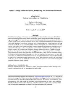 Fintech Lending: Financial Inclusion, Risk Pricing, and ...