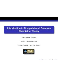 Introduction to Computational Quantum Chemistry: Theory