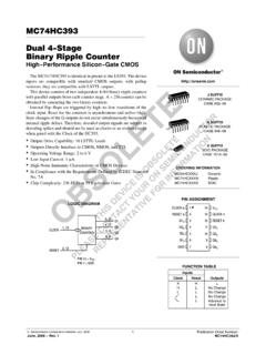 MC74HC393 Dual 4−Stage Binary Ripple Counter