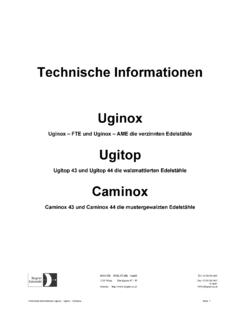 Technische Informationen Uginox - metaflex.at