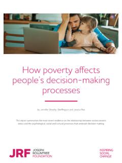 How poverty affects people’s decision-making processes
