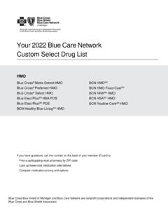 Your 2022 Blue Care Network Custom Select Drug List
