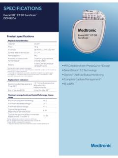SPECIFICATIONS - Medtronic