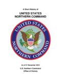A Short History of USNORTHCOM - U.S. Northern …