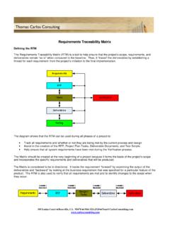 Requirements Traceability Matrix - Carlos Consulting