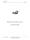 IPTV Huawei Set Top Box User Guide For Model …