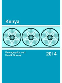 Kenya Demographic and Health Survey 2014 [FR308]