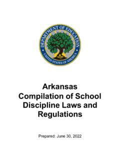 Arkansas Compilation of School Discipline Laws and ... - ed