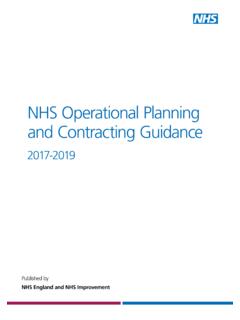 NHS Operational Planning and Contracting Guidance