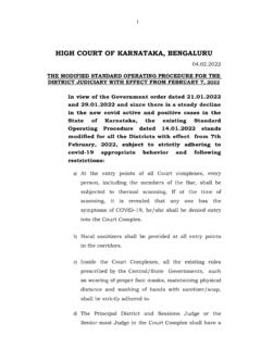 HIGH COURT OF KARNATAKA, BENGALURU