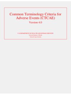 Common Terminology Criteria for Adverse Events (CTCAE)