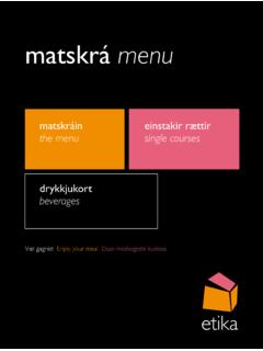 matskr&#225; menu - gistogvist.fo