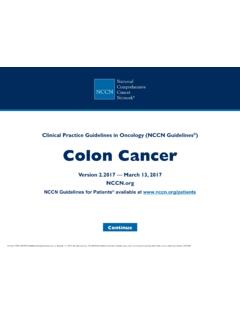 Clinical Practice Guidelines in Oncology (NCCN Guidelines ...