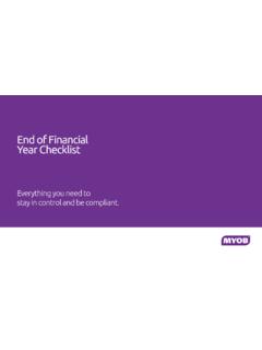 End of Financial Year Checklist - MYOB