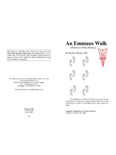 An Emmaus Walk - The new Anglican Fellowship of Prayer Site