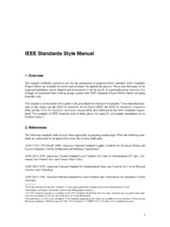 IEEE Standards Style Manual